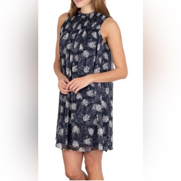 Joie Thelene Sleeveless Mini Dress in Baltic Print Chiffon - Picture 4 of 11